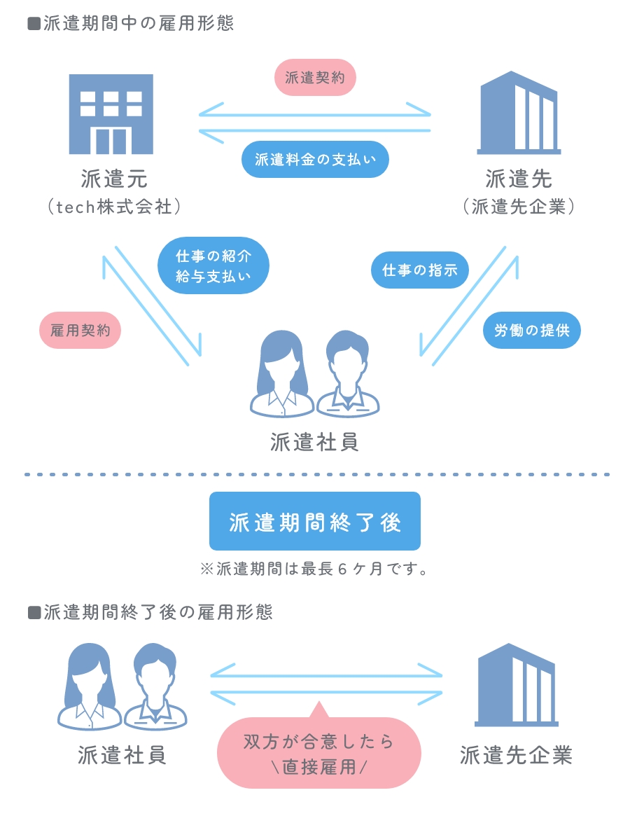 紹介予定派遣図